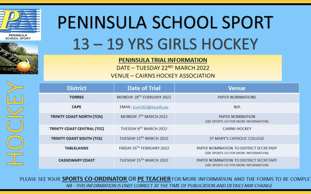 Peninsula School Sport at Cairns Hockey